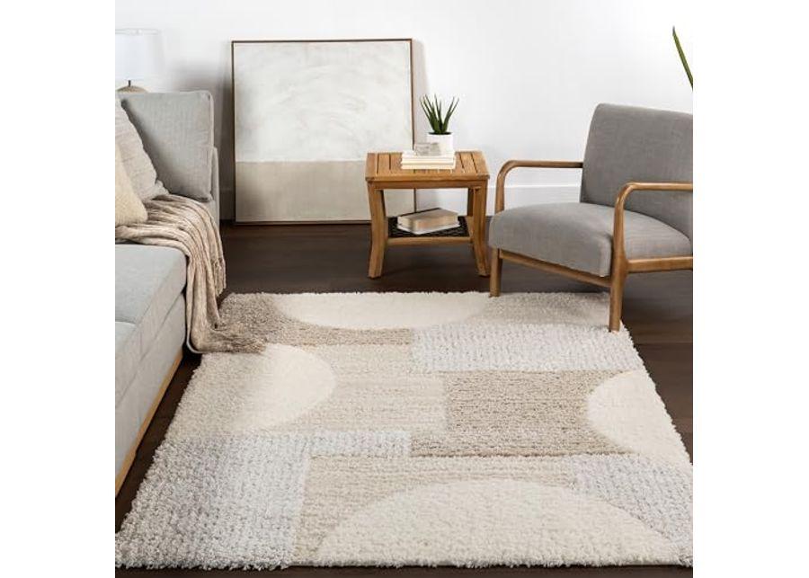 nuLOOM Ailani Modern Geometric Area Rug - 4x6 Area Rug Modern Beige/Cream Rugs for Living Room Bedroom Dining Room Kitchen