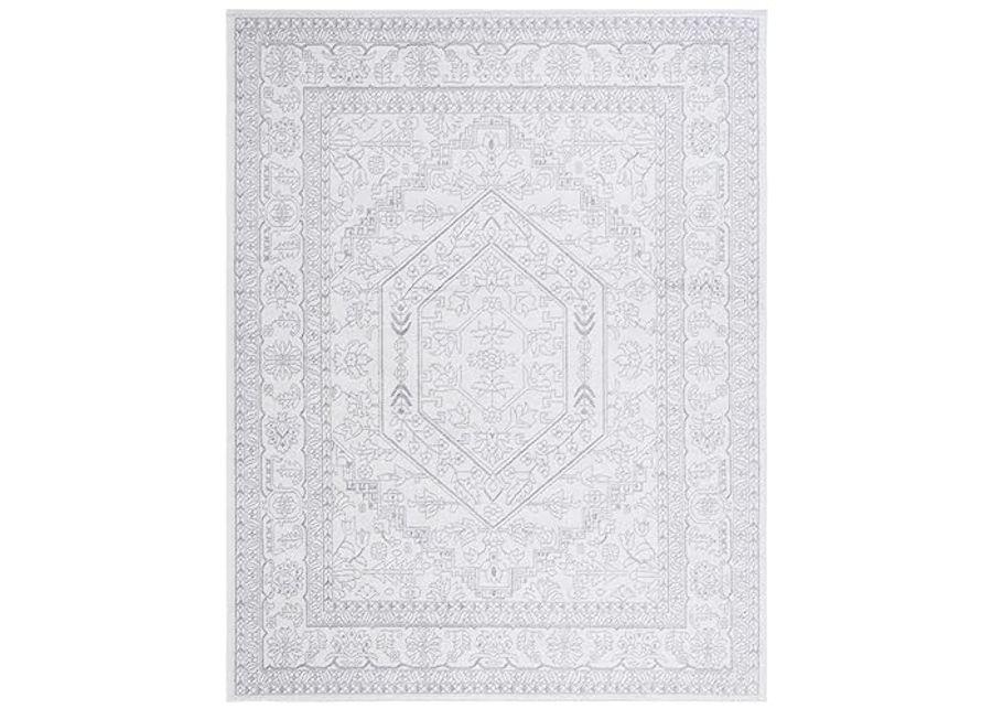 Safavieh Adirondack 8' x 10' & 3' x 5' Ivory & Silver Oriental Medallion Area Rugs - Non-Shedding, Kid & Pet Friendly