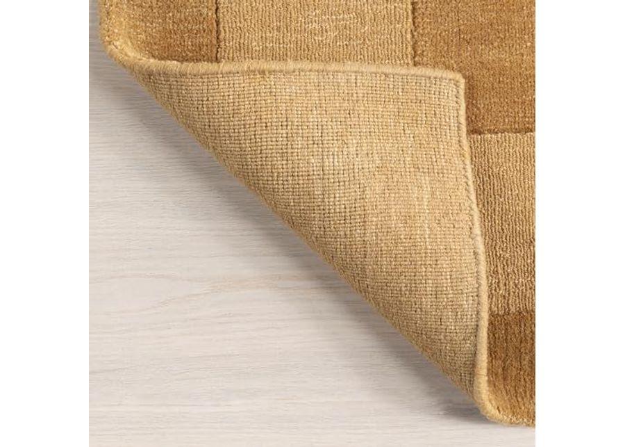 Rugs USA x Arvin Olano Petra High-Low Wool-Blend Area Rug, Wheat, 5' x 8'