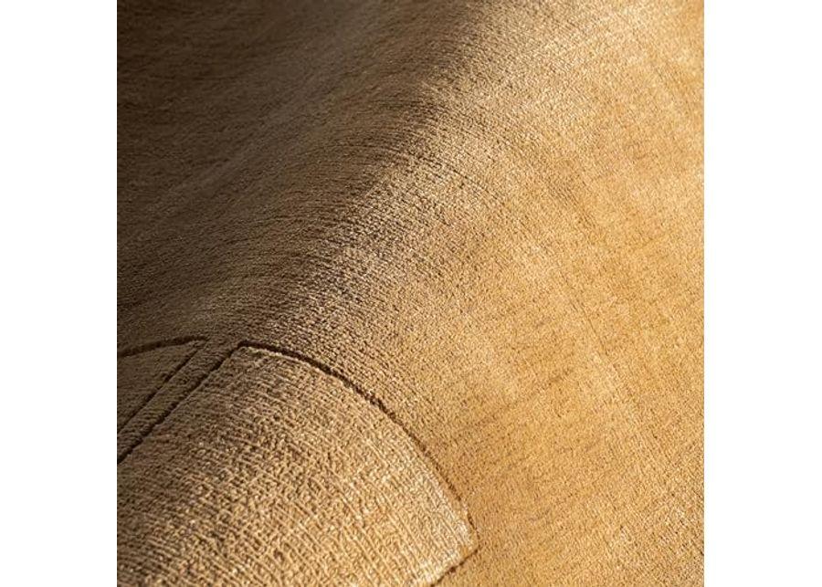 Rugs USA x Arvin Olano Petra High-Low Wool-Blend Area Rug, Wheat, 5' x 8'