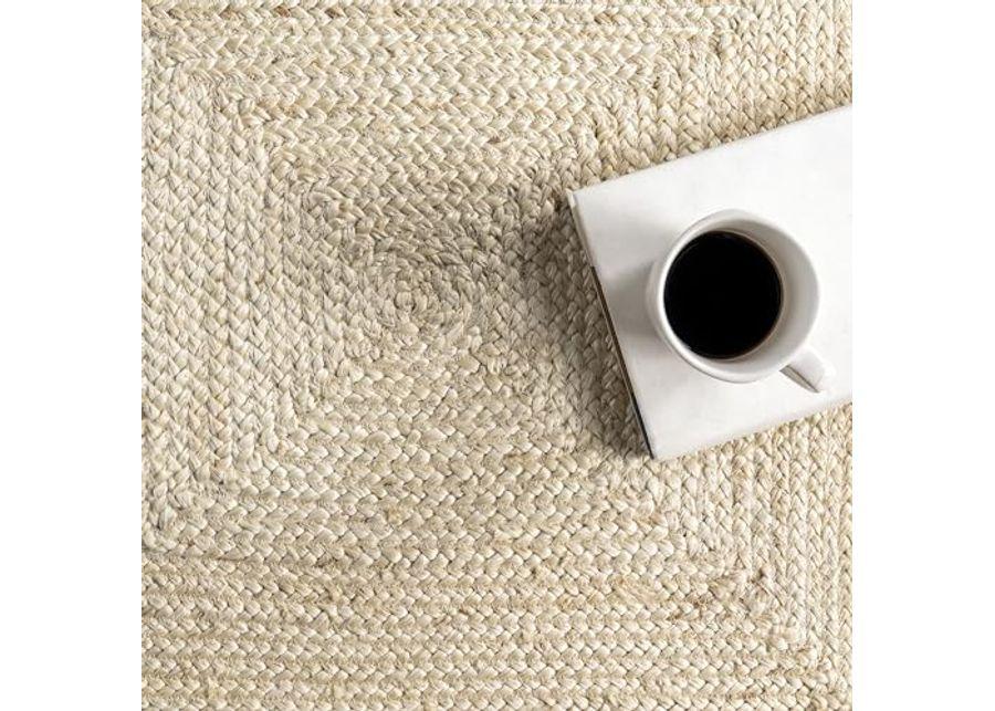 Rugs USA x Lauren Liess Juniper Tiled Jute Area Rug, 4x6, Ivory