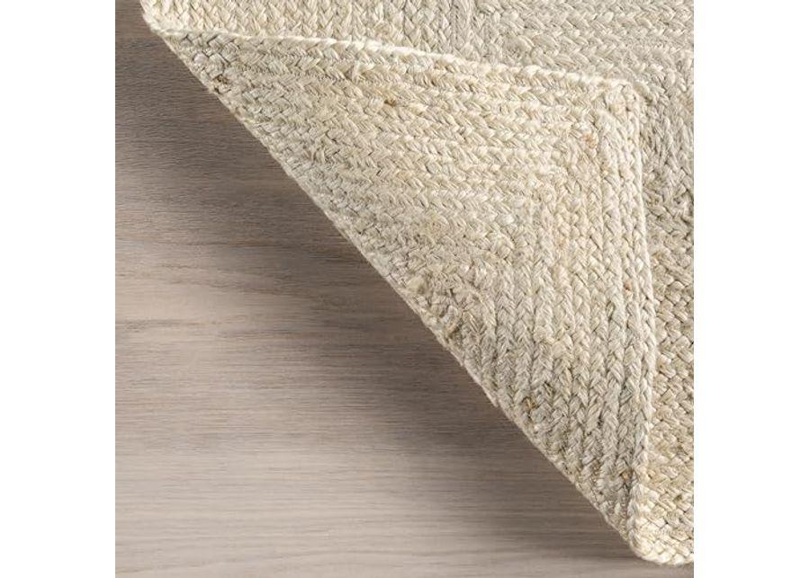 Rugs USA x Lauren Liess Juniper Tiled Jute Area Rug, 4x6, Ivory