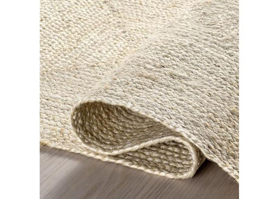 Rugs USA x Lauren Liess Juniper Tiled Jute Area Rug, 4x6, Ivory