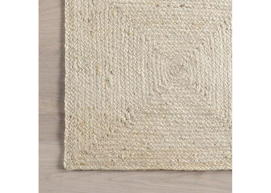 Rugs USA x Lauren Liess Juniper Tiled Jute Area Rug, 4x6, Ivory