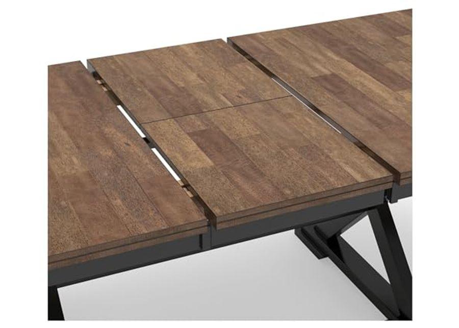 Signature Design by Ashley Wildenauer Dining Extension Table, 78" W x 40" D x 30" H, Black & Dark Brown