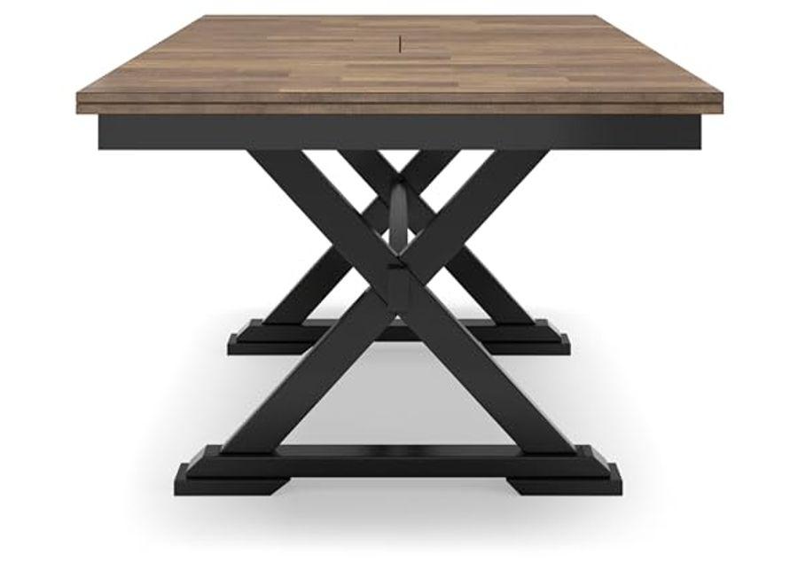 Signature Design by Ashley Wildenauer Dining Extension Table, 78" W x 40" D x 30" H, Black & Dark Brown