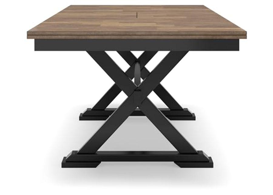 Signature Design by Ashley Wildenauer Dining Extension Table, 78" W x 40" D x 30" H, Black & Dark Brown