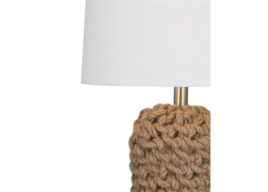 Bassett Mirror Company Amur Table Lamp in Brown Fabric