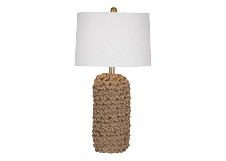 Bassett Mirror Company Amur Table Lamp in Brown Fabric