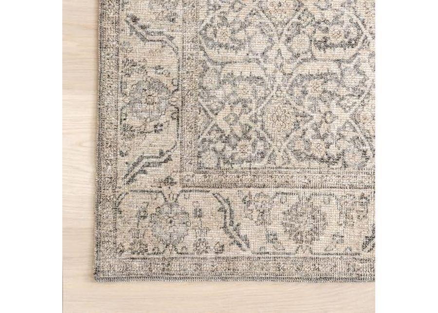 nuLOOM Hillstone Collection 5x8 Area Rug, Traditional Vintage Distressed Medallion, Thick and Soft, Durable Non-Shedding Low Pile Poly/Jute Blend, Easy to Clean, Living Room, Bedroom