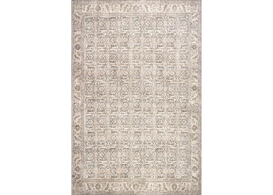 nuLOOM Hillstone Collection 5x8 Area Rug, Traditional Vintage Distressed Medallion, Thick and Soft, Durable Non-Shedding Low Pile Poly/Jute Blend, Easy to Clean, Living Room, Bedroom