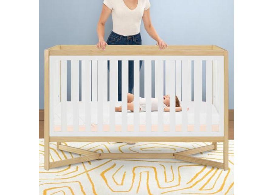 Simmons Kids Daydream 2-Sided Crib and Toddler Mattress GREENGUARD Gold Certified, CertiPUR-US Certified Foam, Breathable Machine Washable Cover, Waterproof Barrier, Made in USA, White