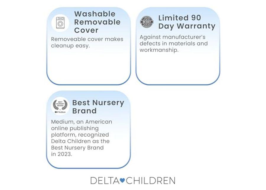 Delta Children 3-Inch Mini Crib Sheet Set, 4 Pack, Soft and Breathable 100% Jersey Knit Fitted Sheet Set, Crib Sheets for Baby Boys and Girls, Grey