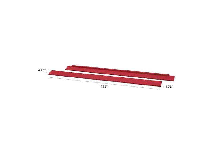 daVinci Hidden Hardware Twin/Full-Size Bed Conversion Kit (M5789) in Tomato Red