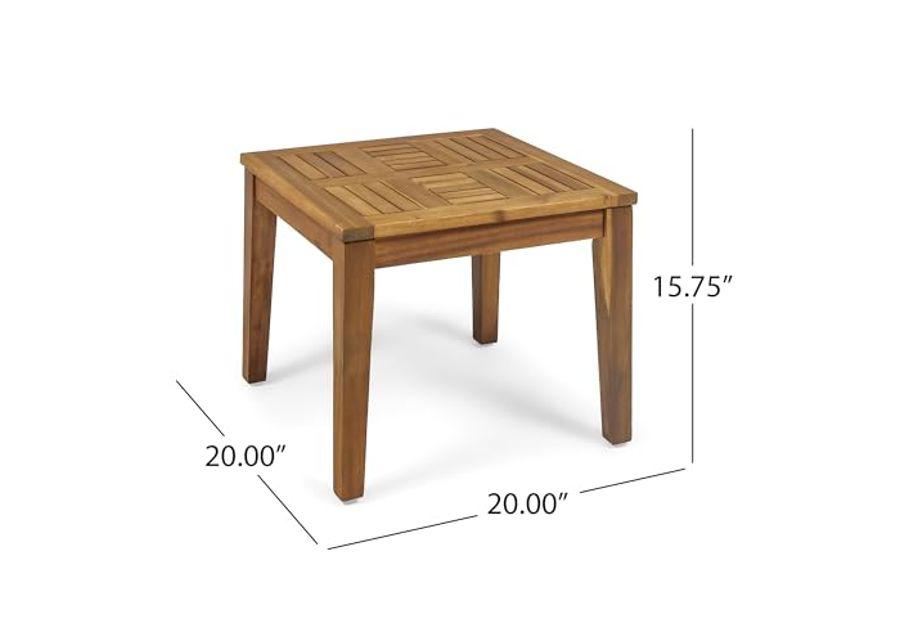 Christopher Knight Home Hampton End Table, 20 "W x 20 "D x 15.75 "H, Natural Brown