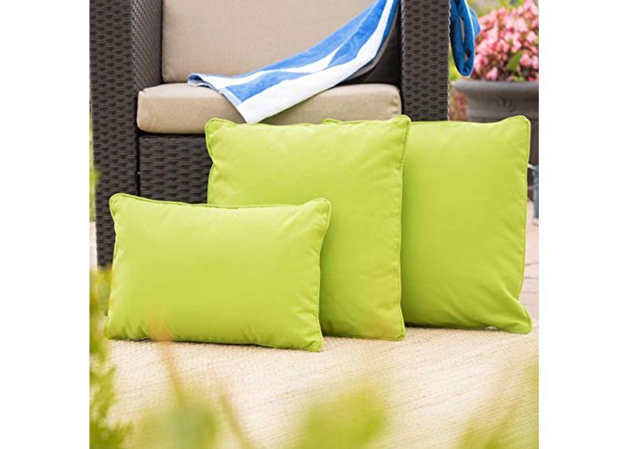 Christopher Knight Home Coronado Outdoor Green Water Resistant Pillows (Set of 3)