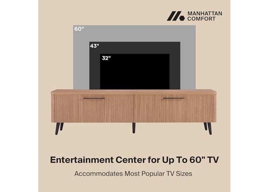 Manhattan Comfort Mid Century- Modern Jodie 68.9" TV Stand in Maple