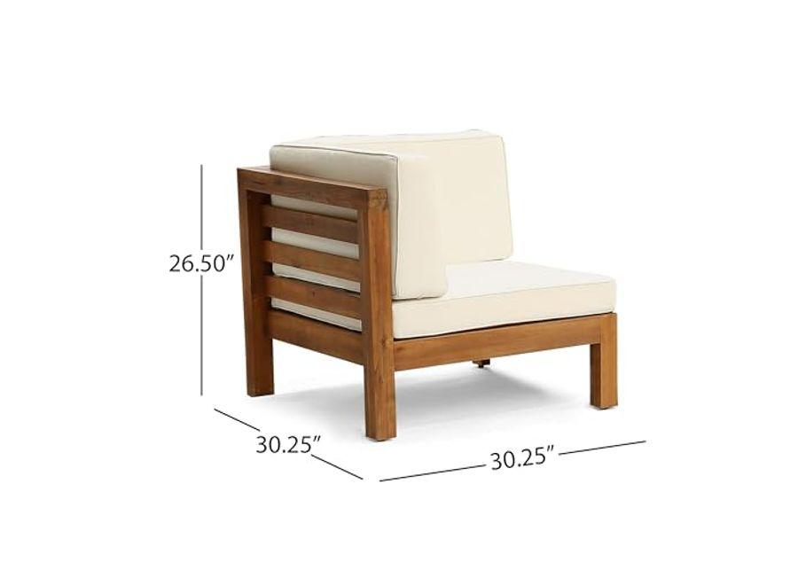 Christopher Knight Home Oana Love Seats, 30.25 "W x 30.25 "D x 26.5 "H, Teak + Beige