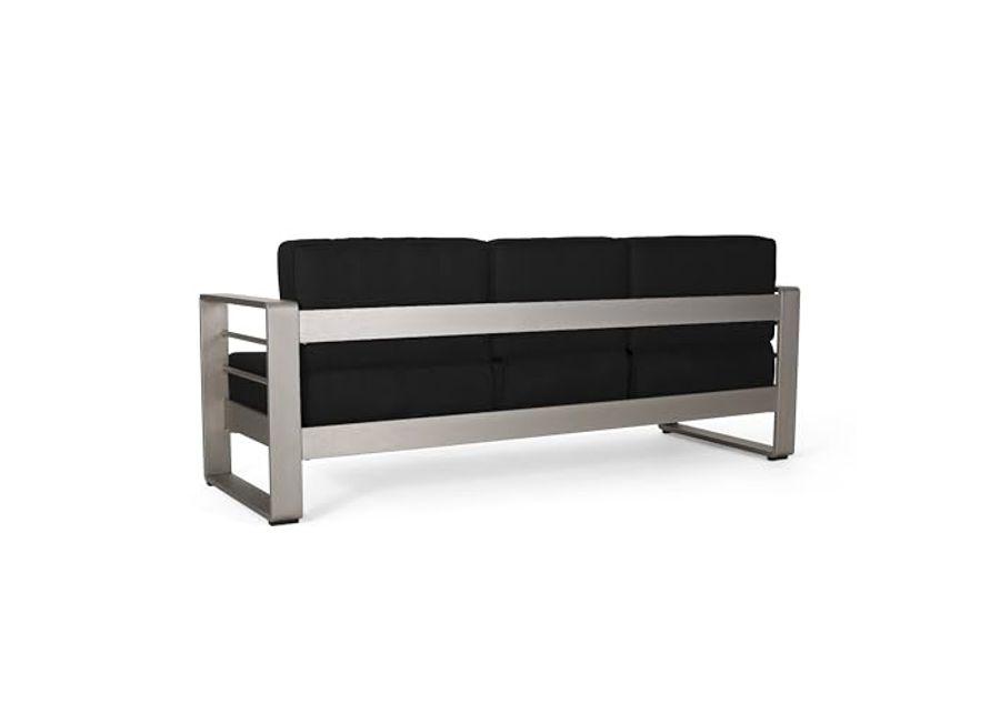 Christopher Knight Home Cape Coral Sofas, 76.25 "W x 27.25 "D x 24.5 "H, Silver + Black