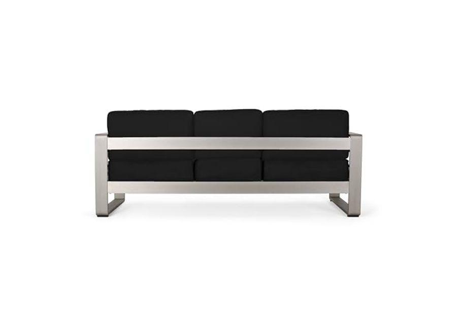 Christopher Knight Home Cape Coral Sofas, 76.25 "W x 27.25 "D x 24.5 "H, Silver + Black