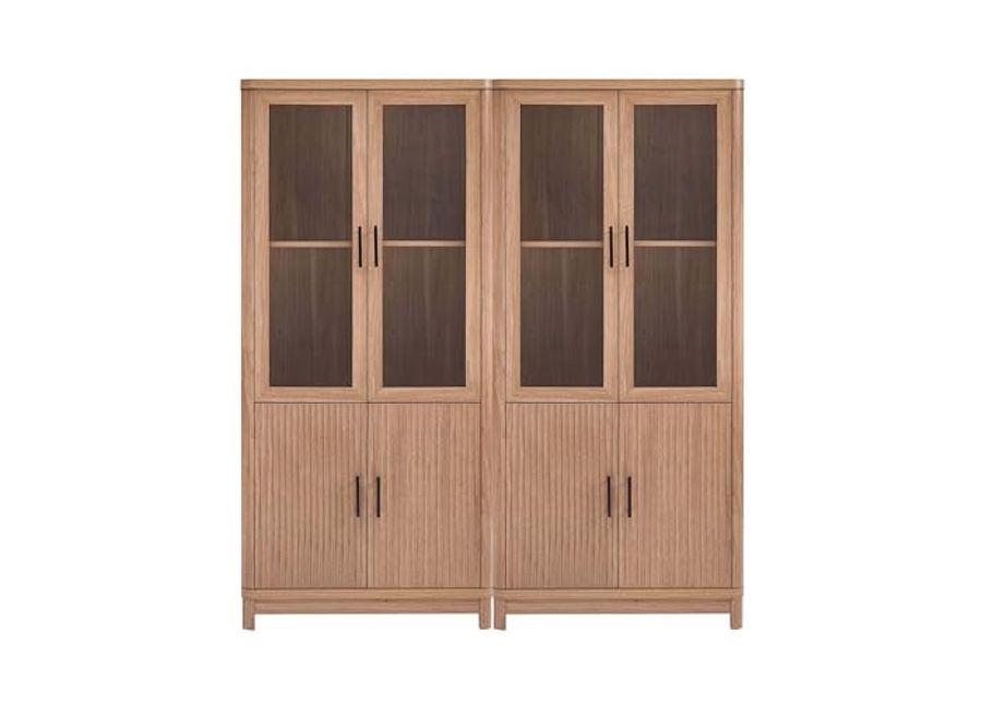 Manhattan Comfort Jodie Bookcase in Maple - Set of 2