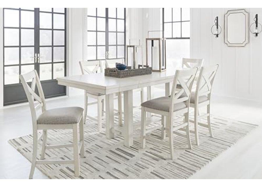 Signature Design by Ashley Robbinsdale Counter Height Dining Extension Table, 42" W x 86" D x 36" H, White