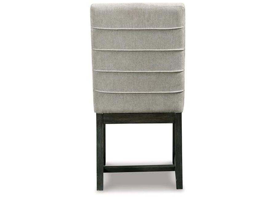 Signature Design by Ashley Bellvern Contemporary Upholstered Armless Dining Chair, Set of 2, Gray & Black