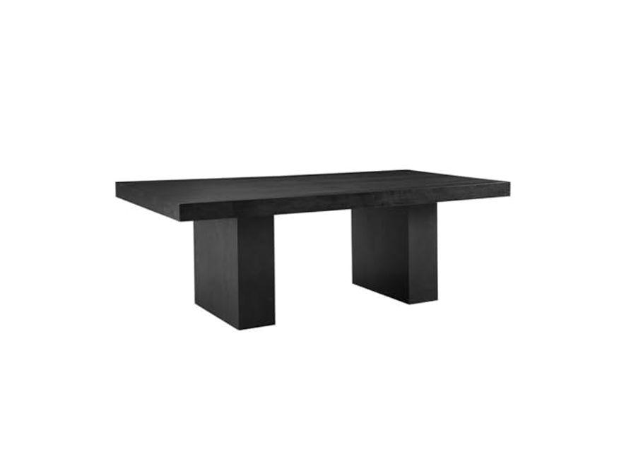 Bassett Mirror Company Padula Dining Table in Modern Black Oak Wood