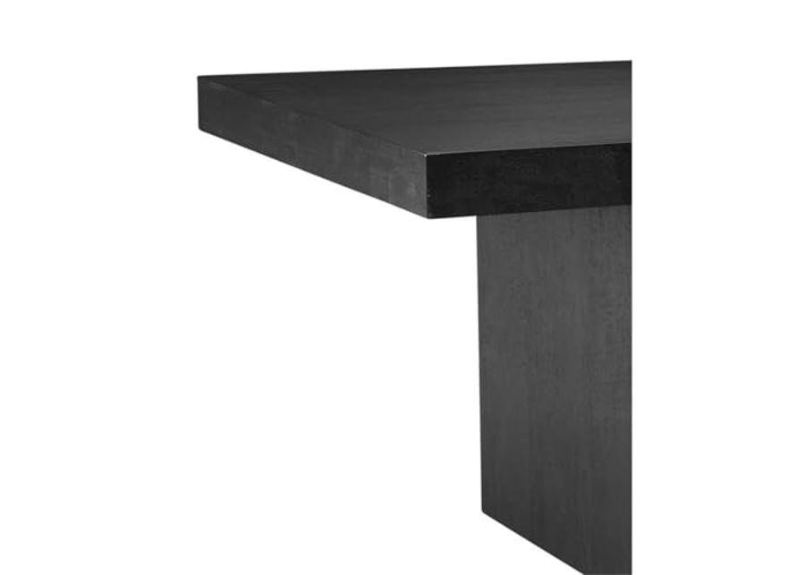 Bassett Mirror Company Padula Dining Table in Modern Black Oak Wood