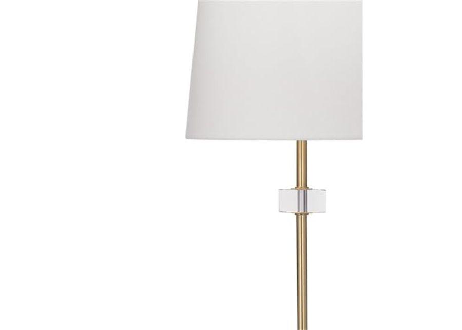 Hampton Crystal Table Lamp in Modern Gold