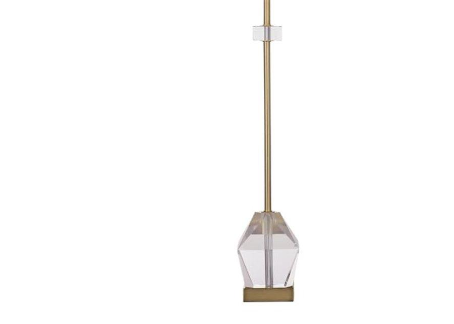 Hampton Crystal Table Lamp in Modern Gold