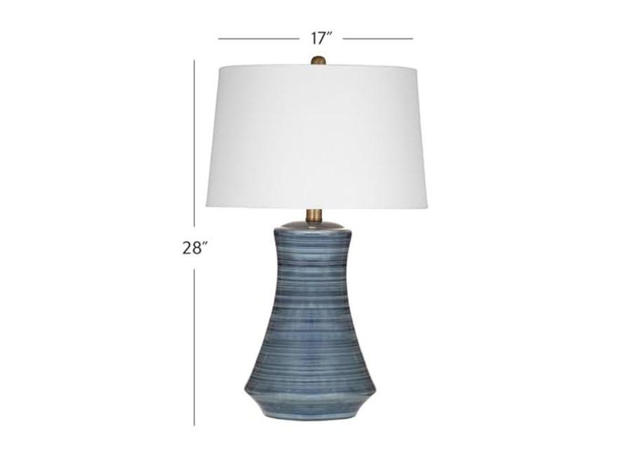 Clermont Table Lamp in Modern Blue Gray Ceramic