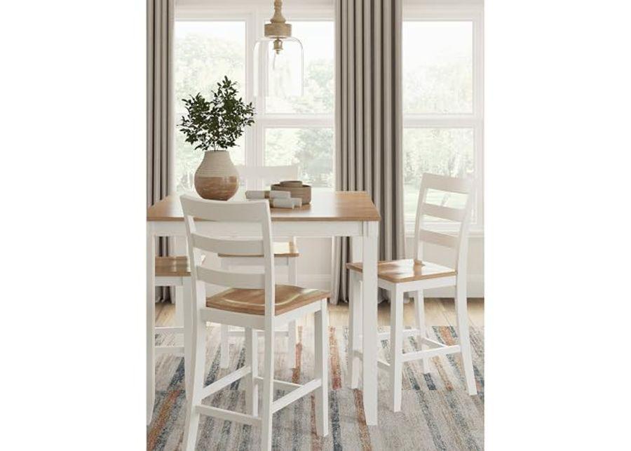 Ashley Furniture Gesthaven White Counter Height Dining Table Set - Set of 5