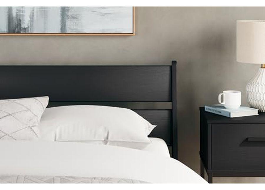 Signature Design by Ashley Socalle Modern Panel Headboard, Queen, Black