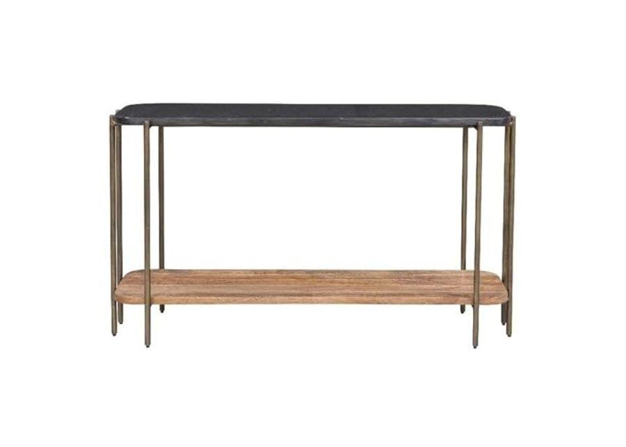 Bassett Mirror Company Adrienne Modern Console Table in Natural Wood