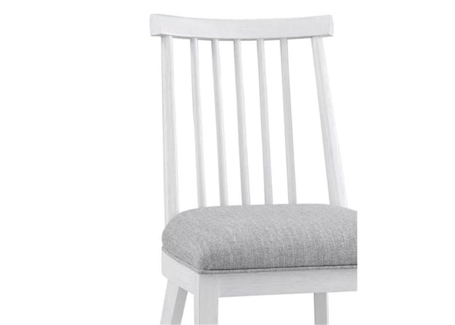 Bassett Mirror Company Nadine Coastal Contemporary Dining Chair in White Wood