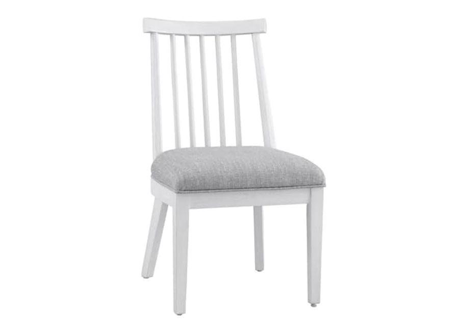 Bassett Mirror Company Nadine Coastal Contemporary Dining Chair in White Wood