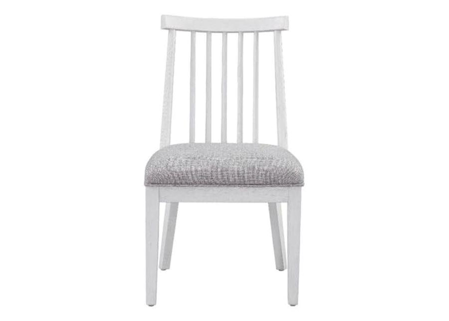 Bassett Mirror Company Nadine Coastal Contemporary Dining Chair in White Wood