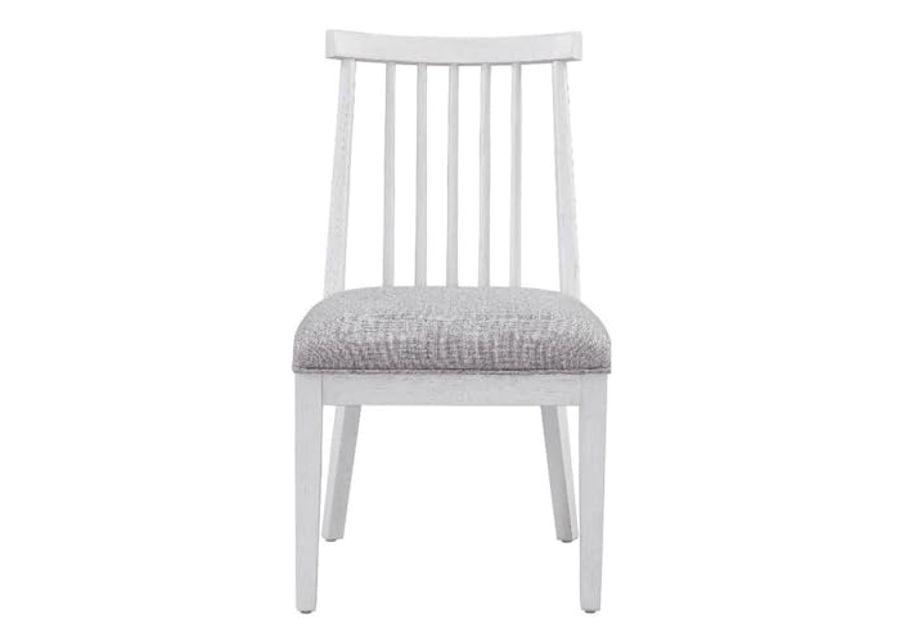 Bassett Mirror Company Nadine Coastal Contemporary Dining Chair in White Wood