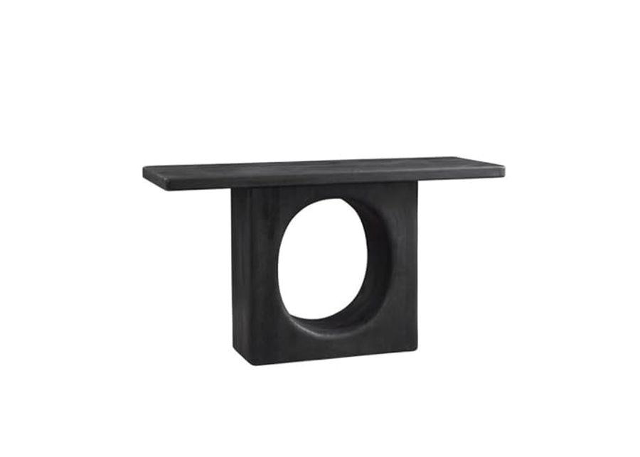 Bassett Mirror Company Compass Modern Console Table in Black Wood