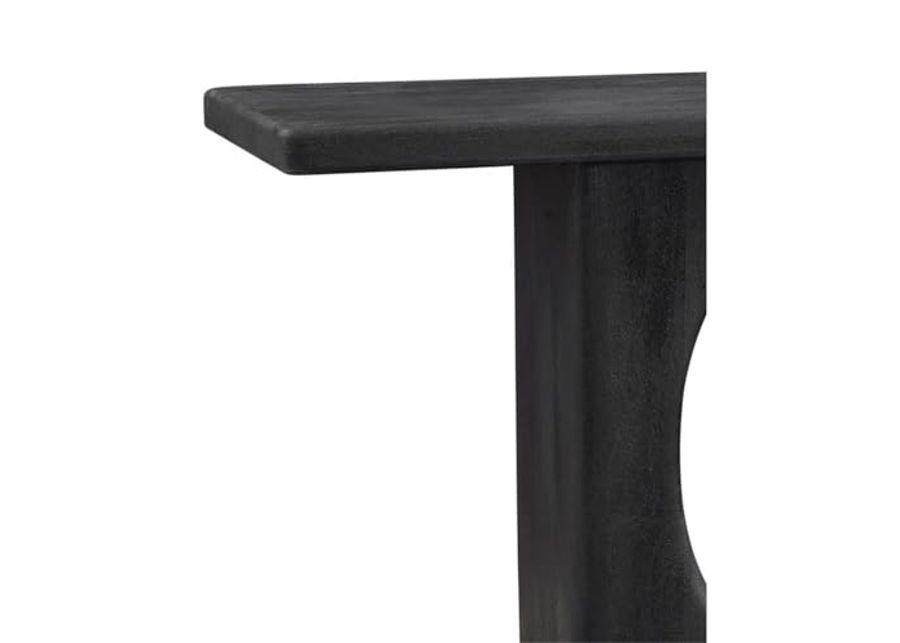 Bassett Mirror Company Compass Modern Console Table in Black Wood