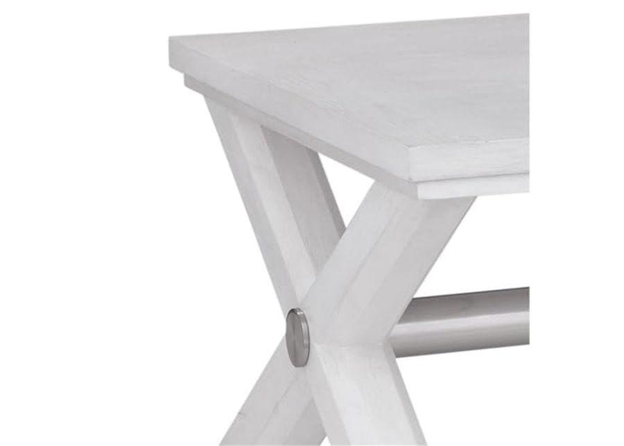 Bassett Mirror Company Nadine Coastal Contemporary Cocktail Table in White Wood