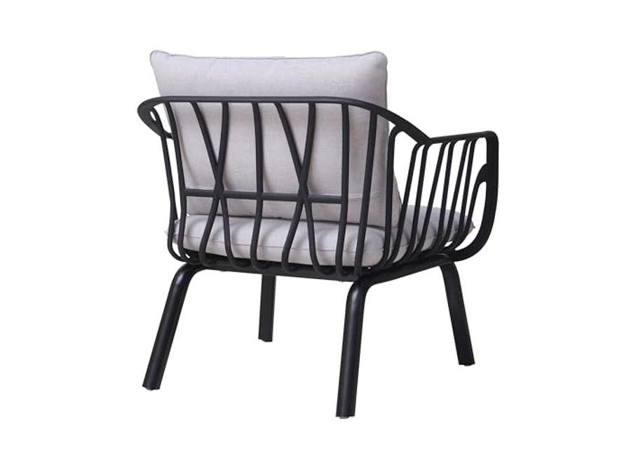 Christopher Knight Home Carli Club Chair, Arm Chairs with Cushions, Modern Outdoor Patio Basket Bucket Seating, Black Basket Weave Bucket Chair Sets for Outdoor Space, Club Chairs Set of 2, Grey