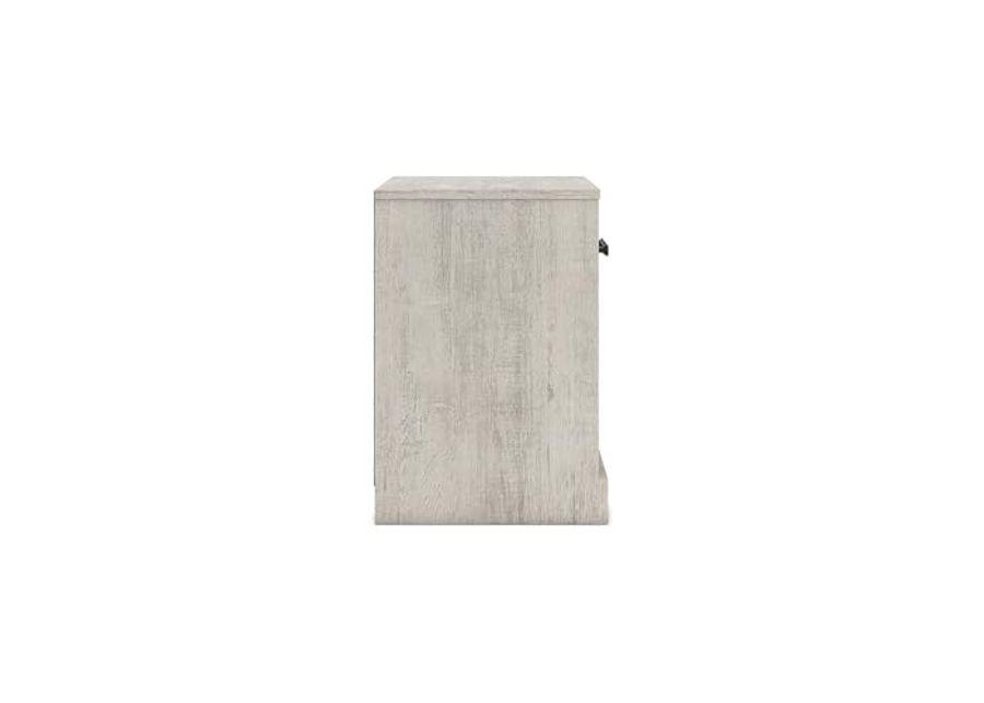 Signature Design by Ashley Shawburn 1 Drawer Nightstand, Whitewash