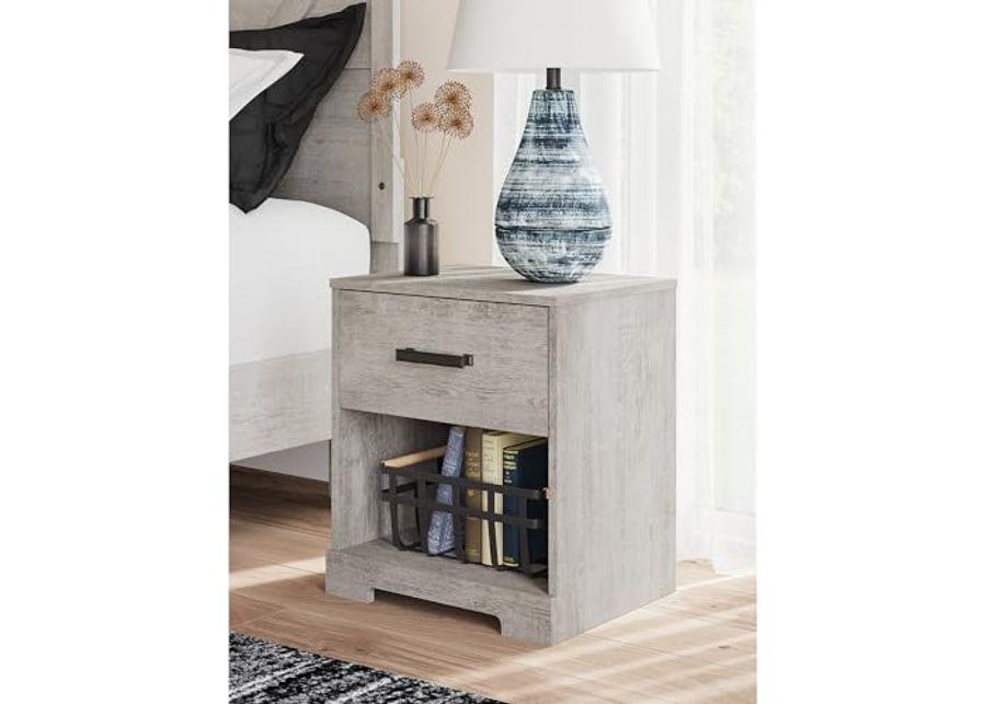 Signature Design by Ashley Shawburn 1 Drawer Nightstand, Whitewash