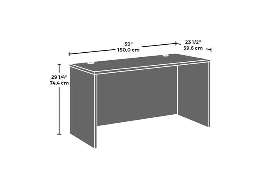 OfficeWorks by Sauder Affirm 60" Desk & 60" Hutch Noble Elm Finish