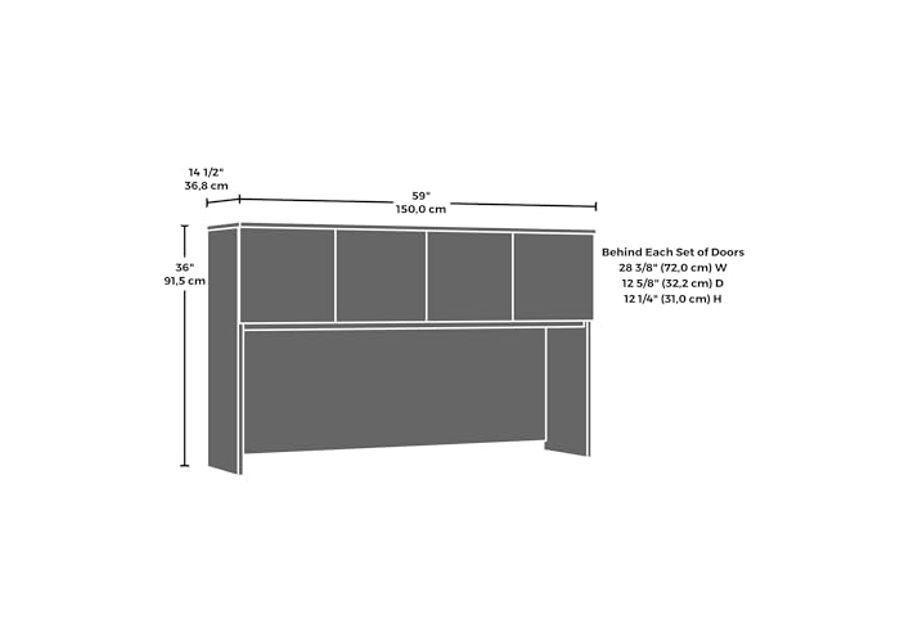 OfficeWorks by Sauder Affirm 60" Desk & 60" Hutch Noble Elm Finish