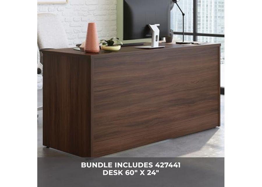 OfficeWorks by Sauder Affirm 60" Desk & 60" Hutch Noble Elm Finish