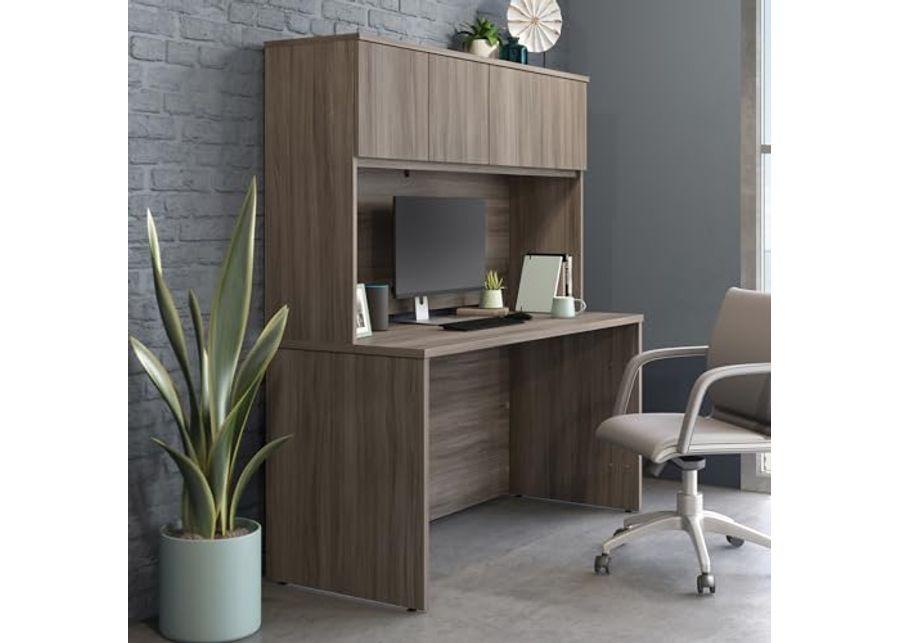 OfficeWorks by Sauder Affirm 60" Desk & 60" Hutch, Hudson Elm Finish