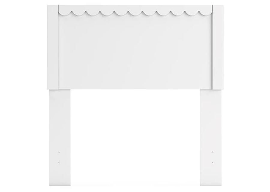 Signature Design by Ashley Hallityn Coastal Panel Headboard, Twin, White